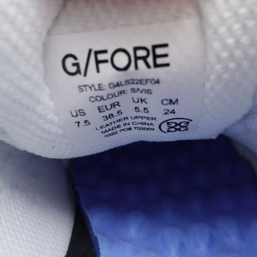 NEW G/FORE Women's Gallivanter Cap-Toe Golf Shoes G4LS22EF04-S/VIS Snow - Picture 9 of 9